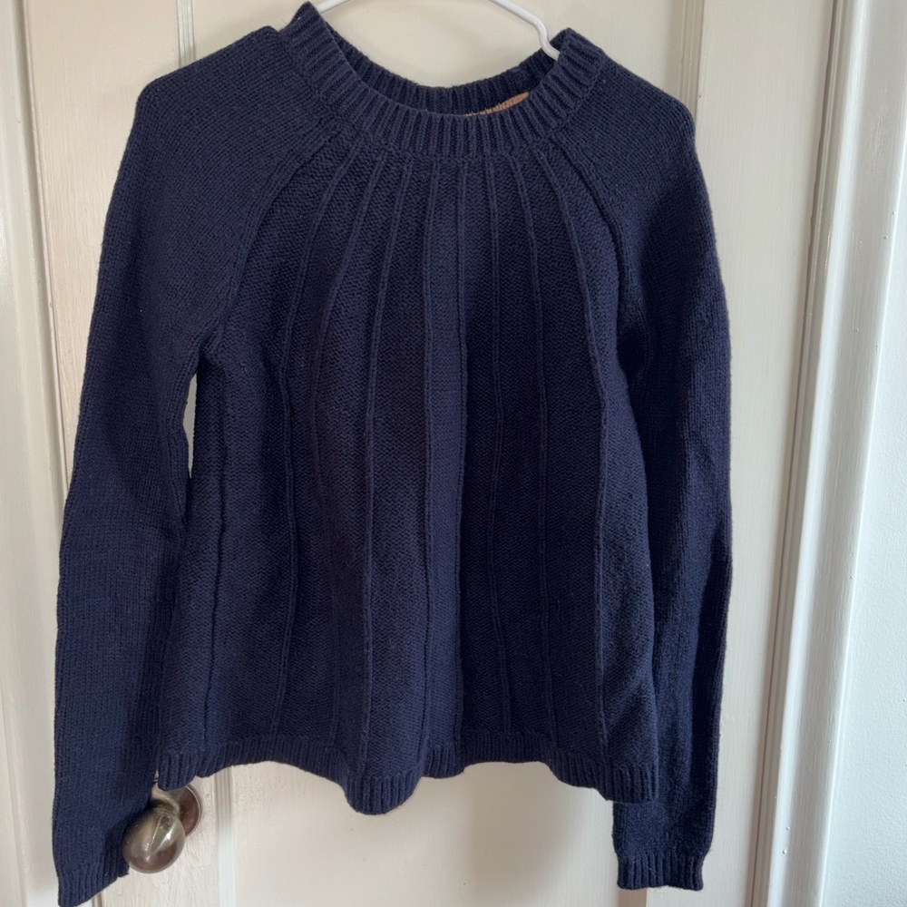 Boden Phoebe Button Back Crew Neck Sweater